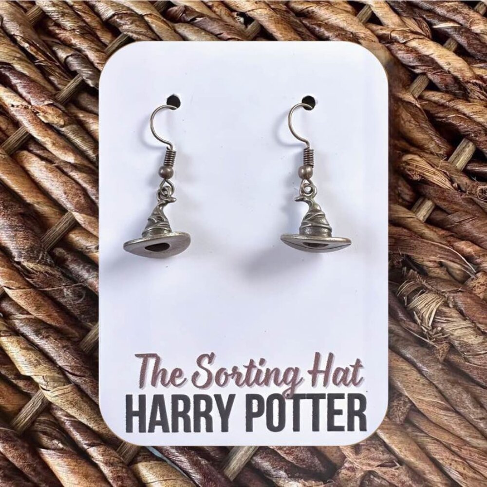 New Handmade Bronze-Tone "Sorting Hat" (Harry Potter) Dangle Earrings